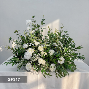 Composizione Floreale per Matrimoni <span class=keywords><strong>Serie</strong></span> Foresta Estiva, Fiori Artificiali Bianchi per Decorazione Corridoi Nuziali - Product Image 3