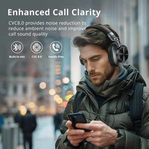 Custom Logo 5.1 Wireless Over Ear Headphone Built-in 4 ANC Microphones Support Active Noise Cancelling Headphones <strong>Headset</strong> - Product Image 4