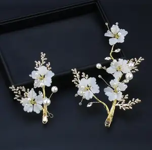 Nuovo fiore fata copricapo abito da sposa forcina fatta a mano spilla da sposa donna accessori per capelli floreali