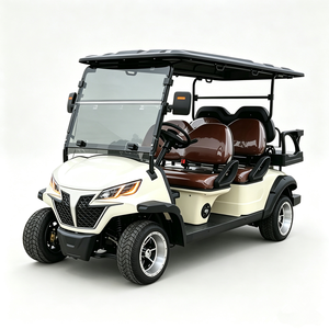 <b>Model</b> <b>D</b> 4+2 Seater Electric Golf Cart with LED Front Headlights, Support Custom Logo - Product Image 1