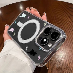 Coque de téléphone magnétique personnalisée avec chats colorés, compatible avec iPhone 17 PROMAX 16PLUS 15 14 Samsung S26Ultra <span class=keywords><strong>S22</strong></span> S23 S25 S24 A17 - Product Image 3