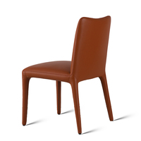 Chaise de salle à manger moderne en cuir PU de qualité supérieure italienne avec dossier durable pour salle à manger et usage hôtelier
