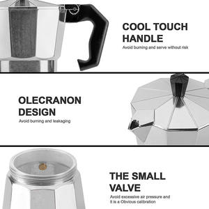Kahve-estufa moderna de aluminio, 1 taza a 12 <span class=keywords><strong>tazas</strong></span>, <span class=keywords><strong>cafetera</strong></span> - Product Image 5
