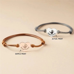 Bracciale in Acciaio Inossidabile Vuoto <span class=keywords><strong>con</strong></span> Incisione Personalizzabile per Impronte di Piedi e Mani, Nonché Testo e Motivi - Product Image 3