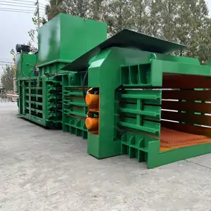 Automatic horizontal baler for waste paper / cardboard /plastic bottel/ Hydraulic press waste paper baler machine