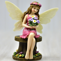 Ensemble d'accessoires de jardin de fées miniatures peints à la main de 3 pièces de décoration de jardin de signe de bienvenue de fées