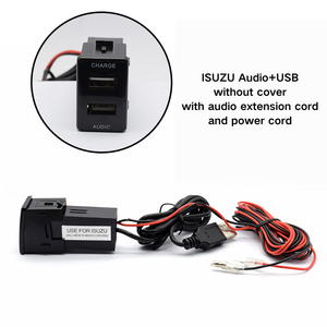 Cargador <span class=keywords><strong>Usb</strong></span> Para Coche <span class=keywords><strong>Isuzu</strong></span> พอร์ต <span class=keywords><strong>Usb</strong></span> เสียงซ็อกเก็ตเครื่องชาร์จคู่พร้อมสายต่อขยายเสียง - Product Image 4