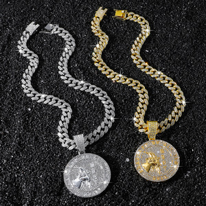 Nuevo Collar con Colgante Circular de Cabra Estilo Hiphop, con Características Únicas, Venta Caliente, Joyería de Moda para Hombre, Venta al Por Mayor - Product Image 1