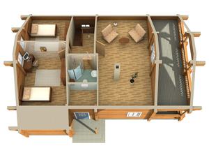 Casa <span class=keywords><strong>de</strong></span> <span class=keywords><strong>Madera</strong></span> Prefabricada Moderna, Estilo Rústico, Colorida y Sencilla, para Jardín, Sala <span class=keywords><strong>de</strong></span> Estar, Villa Grande - Product Image 2