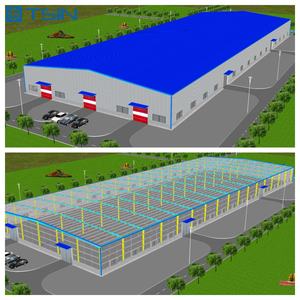 Bâtiment préfabriqué de structure en acier de construction d'atelier léger et bon marché hangars métalliques personnalisés entrepôt préfabriqué - Product Image 5