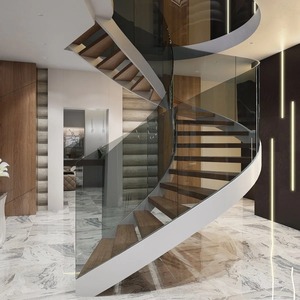 <span class=keywords><strong>Escaleras</strong></span> interiores <span class=keywords><strong>de</strong></span> diseño simple y moderno <span class=keywords><strong>para</strong></span> el <span class=keywords><strong>segundo</strong></span> <span class=keywords><strong>piso</strong></span> con barandilla <span class=keywords><strong>de</strong></span> vidrio duradera <span class=keywords><strong>para</strong></span> uso en apartamentos - Product Image 6