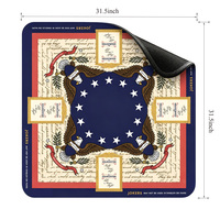 Juego de Fichas de Mahjong de Acrílico Rojo de 3 Capas con Diseño del Día de la Independencia de EE. UU., con Temática Americana, para Fiestas de Mahjong para Chicas Americanas