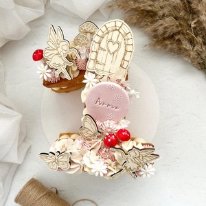 Decorazioni per Torte <span class=keywords><strong>in</strong></span> Stile Ins con Fate e Farfalle <span class=keywords><strong>in</strong></span> Legno per Feste di Compleanno per Bambini e Decorazioni per Tavoli da Dessert - Product Image 3