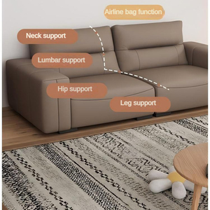 Sofá de Tela y Cuero de Diseño Moderno para Muebles de Hotel, Novedad <span class=keywords><strong>2026</strong></span>, Precio de Fábrica, Sofás para Sala de Estar al por Mayor - Product Image 4