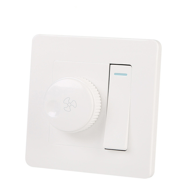 220V 86 Type Concealed High Power Stepless Speed Regulating Wall Switch for Electric Ceiling Fan