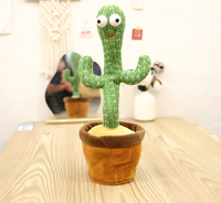 Cactus électrique chantant et dansant promotionnel, jouet le plus vendu, 32 cm, dessin animé personnalisé, cadeaux amusants pour bébé