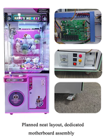 Conception personnalisée gratuite poupée grue machine jouet attrape en peluche saisissant des jeux à pièces petite mini machine à griffes avec accepteur de billets