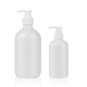 Bouteille de shampooing de couleur blanche 250ml bouteille en plastique avec bouteille de lotion à tête de pompe blanche taille personnalisée