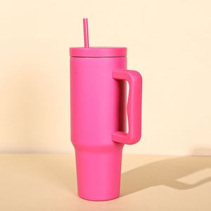 40oz Car <b>Travel</b> H4.0 <b>Handle</b> Tumbler Vacuum <b>Mug</b> Lid Straw Non-Slip Base OEM ODM Custom Design - Product Image 2