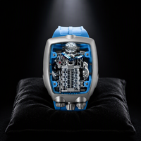 Montre japonaise haut de gamme à mouvement automatique, bracelet en silicone écologique avec boîtier en acier inoxydable