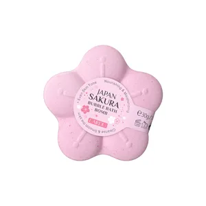 Laikou Nhật Bản sakura bong bóng tắm bom 30g nuôi dưỡng giữ ẩm ngay cả tông màu da làm sạch da mịn màng
