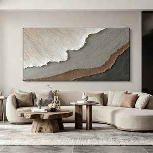 ภาพวาดสีน้ำมันลายทรายสามมิติสีน้ำตาลขนาดใหญ่ ภาพนามธรรมทิวทัศน์<span class=keywords><strong>ทะเล</strong></span> <span class=keywords><strong>คลื่น</strong></span><span class=keywords><strong>ทะเล</strong></span> ภาพพิมพ์บนผ้าใบสำหรับตกแต่งห้องนั่งเล่น - Product Image 5