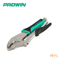 PROWIN 11413 Tang Kunci Bulat 10 Inci 250mm dengan Pegangan Anti Selip, Tang Vise Grip, Alat Tangan Pengunci yang Dapat Disesuaikan
