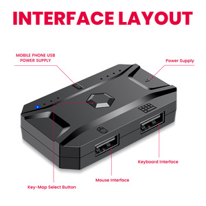 Kit de jeu filaire USB TF950/T19/TF900 avec mini-clavier rétroéclairé, <span class=keywords><strong>souris</strong></span> et adaptateur ergonomique pour téléphones et tablettes - Product Image 4
