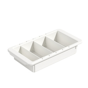 Organisateur de tiroir, boîte de rangement en plastique blanche, multi-compartiments, séparateur de tiroir de bureau, organisateur de papeterie pour bureau et cuisine - Product Image 5