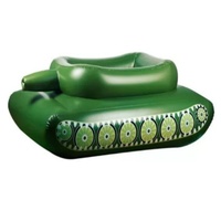 Bouée gonflable en forme de char d'assaut avec canon à eau, jouets de piscine pour adultes et enfants, idéal pour les fêtes estivales, vente en gros OEM