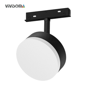 MT4201620 Luminaria de Riel Magnética de Aluminio Ultrafina Redonda Moderna, Haz de Luz Amplio de 150°, LED de 7W, CRI90, Regulable, DC48V, Uso Interior - Product Image 2