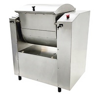 Mesin Mixer Roti Stainless Steel Komersial Kapasitas Tepung 25 kg Peralatan Pengaduk Adonan Elektrik Otomatis Penuh untuk Hotel