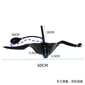 調節可能なストラップ付きラテックスインフレータブルギャグ真空ベッドボンデージギア