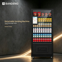 BANDENG 6610SS 10T Expendedora de Bebidas y Snacks de Autoservicio con Almacenamiento Refrigerado Comercial y un Puerto de Recogida de Productos Separado