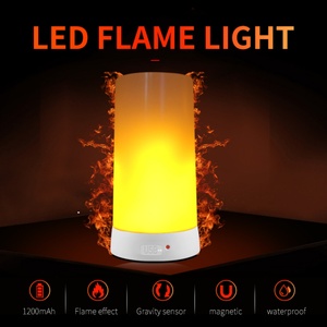 Nouvelle arrivée, lampe à effet de flamme LED au design moderne pour les fêtes, avec batterie 1200MAH, corps en plastique, lampe cadeau - Product Image 3