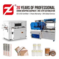 Machine d'emballage rétractable automatique industrielle ZF-A6345+S450, machine d'emballage rétractable haute vitesse avec grande taille de scellage