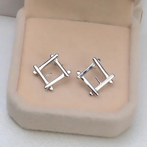 อุปกรณ์ตกแต่งขนตาเงินแท้ S925 พร้อมไข่มุก 10.3 มม. ฐานเปล่าสำหรับทำต่างหู DIY  อะไหล่เครื่องประดับเงิน รุ่น 5405 - Product Image 1