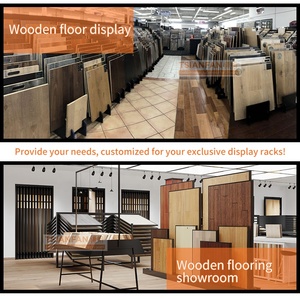Estante de exhibición de madera multinivel escalonado con diseño moderno para suelo inclinado de madera dura - Product Image 2