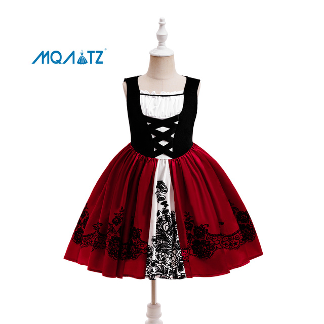 MQATZ Girls Fancy Dress Carnival Witch Clothes Girl Princess Cosplay Costume for Halloween Kids Party Dress