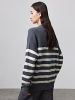 0310805 Cardigan simple et élégant pour femme, 100% coton, long, toutes saisons, en laine de mouton, tricoté, couleur unie, pull, manteau d'automne pour femme