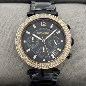 Top Brand originale M-K6262 signore di vetro minerale 316L acciaio inossidabile cinturino al quarzo moda e Business orologio da donna - Product Image 6