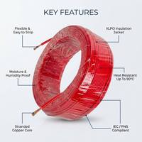 Cable Eléctrico Industrial de Alta Tensión Personalizado, BVR, Cobre Trenzado, Aislamiento XLPO, 450/750V, Resistente al Calor, IEC PNS, para Construcción