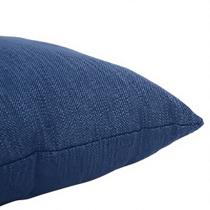 400TC Washed Indigo Woven Polyester <b>Plain</b> Non-Toxic Eco-Friendly Throw Pillow <b>Cushion</b> <b>Cover</b> with Zipper Custom OEM Wholesale - Product Image 1