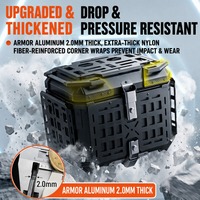Top Case Moto en Alliage d'Aluminium 45L Universel Grande Capacité à Démontage Rapide avec Panneaux Latéraux Pliants Épaissis