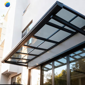 Роскошный изготовленный на заказ каркас из алюминиевого сплава поликарбоната пульт дистанционного управления Выдвижной навес передней двери для балкона - Product Image 1