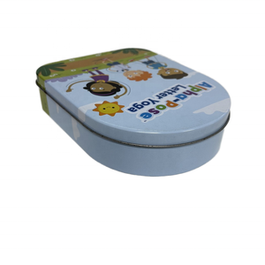 Una caja de lata rectangular con una parte superior redonda, que se puede utilizar <span class=keywords><strong>para</strong></span> <span class=keywords><strong>almacenar</strong></span> bloques de construcción de juguetes, rompecabezas y tarjetas, etc. - Product Image 3