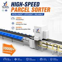 Máquina Clasificadora de Correo de Alta Velocidad 15000-30000 PPH, Clasificador de Banda Estrecha de Acero Inoxidable Duradero, Reconocimiento de Códigos de Barras del 99.99%, Ajustable
