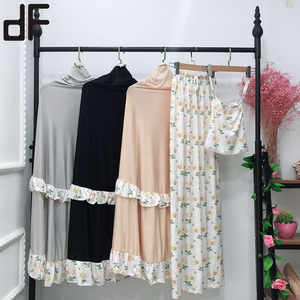 Dubai 3-Mảnh Hoa In Phong Cách khiêm tốn Abaya Hồi Giáo Của Phụ Nữ Cầu Nguyện Quần Áo-Telekung Áo Choàng Từ Thổ Nhĩ Kỳ - Product Image 6