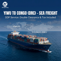 Expédition LCL+Express de Yiwu Chine vers la RDC Congo via ZC Logistics, double dédouanement, taxes incluses, enlèvement en personne, livraison en 50-55 jours, 24/7