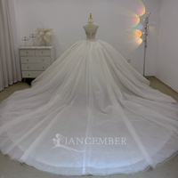 Robes de mariée longues à traîne Empire avec diamants Sweetheart exclusifs Jancember JJ149